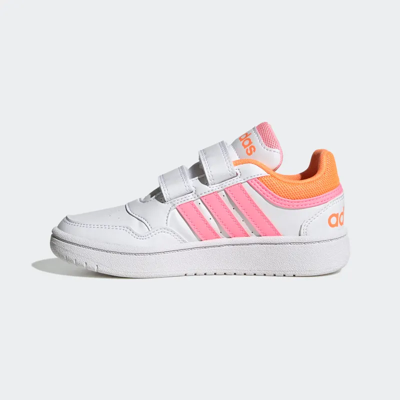 Adidas Hoops Lifestyle Basketball Hook-and-Loop Cloud White / Beam Pink / Screaming Orange (H03862)