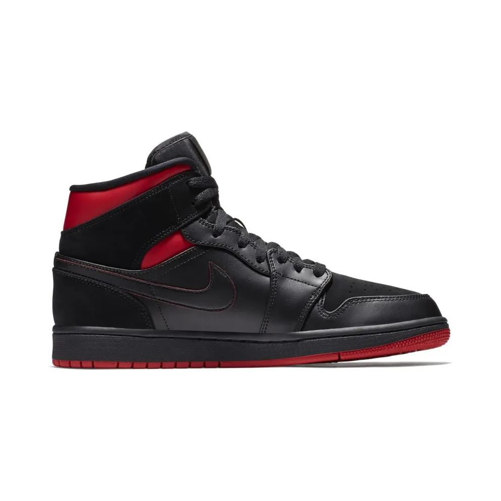 Jordan 1 Mid Last Shot Black/Tour Yellow-Gym Red (554724-076)