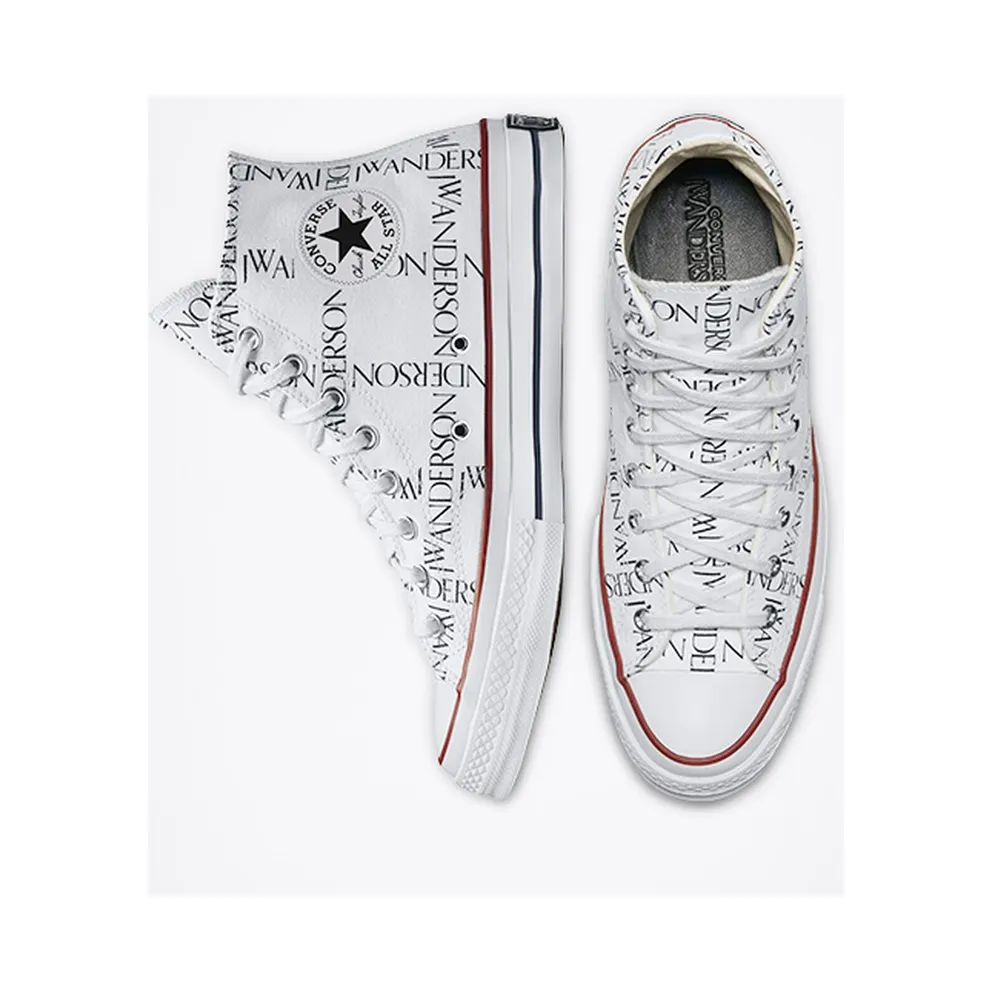 Converse Chuck Taylor All-Star 70s Hi Grid JW Anderson White White/Black-Insignia Red (160808C)