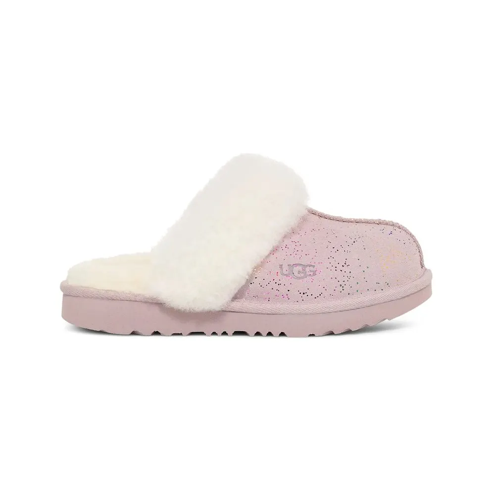 UGG Cozy II Shimmer Sky Slide Pale Smoke Rainbow Metallic (1157672K-PLSM)