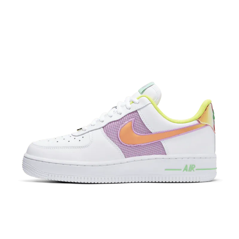 Nike Air Force 1 Low White Multi Pastel (W) White/Lemon Venom-Electro Green-Multi-Color (CW5592-100)
