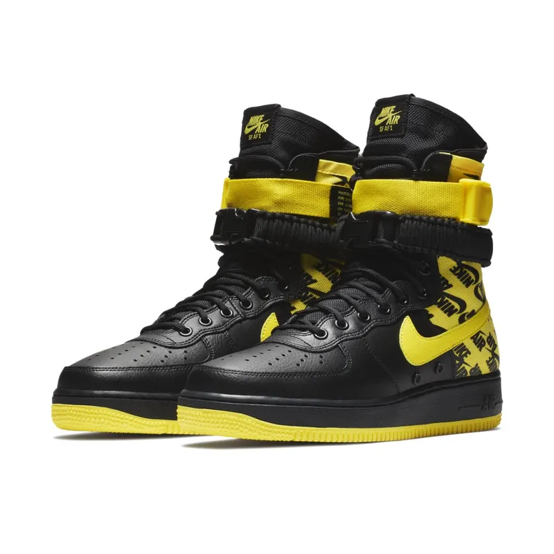 Nike SF Air Force 1 High Black Dynamic Yellow Black/Dynamic Yellow (AR1955-001)
