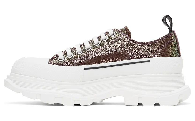 Alexander McQueen Purple Iridescent Platform Sneakers (652755W4PB1) (3)