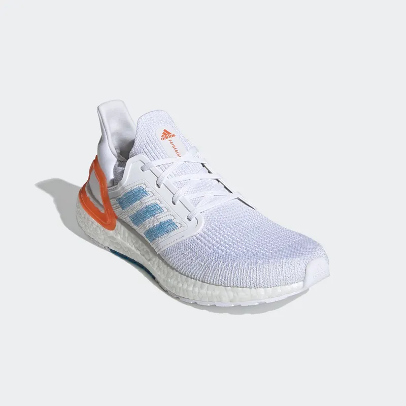 adidas Ultra Boost 20 White Sharp Blue True Orange Footwear White/Sharp Blue/True Orange (EG0768)