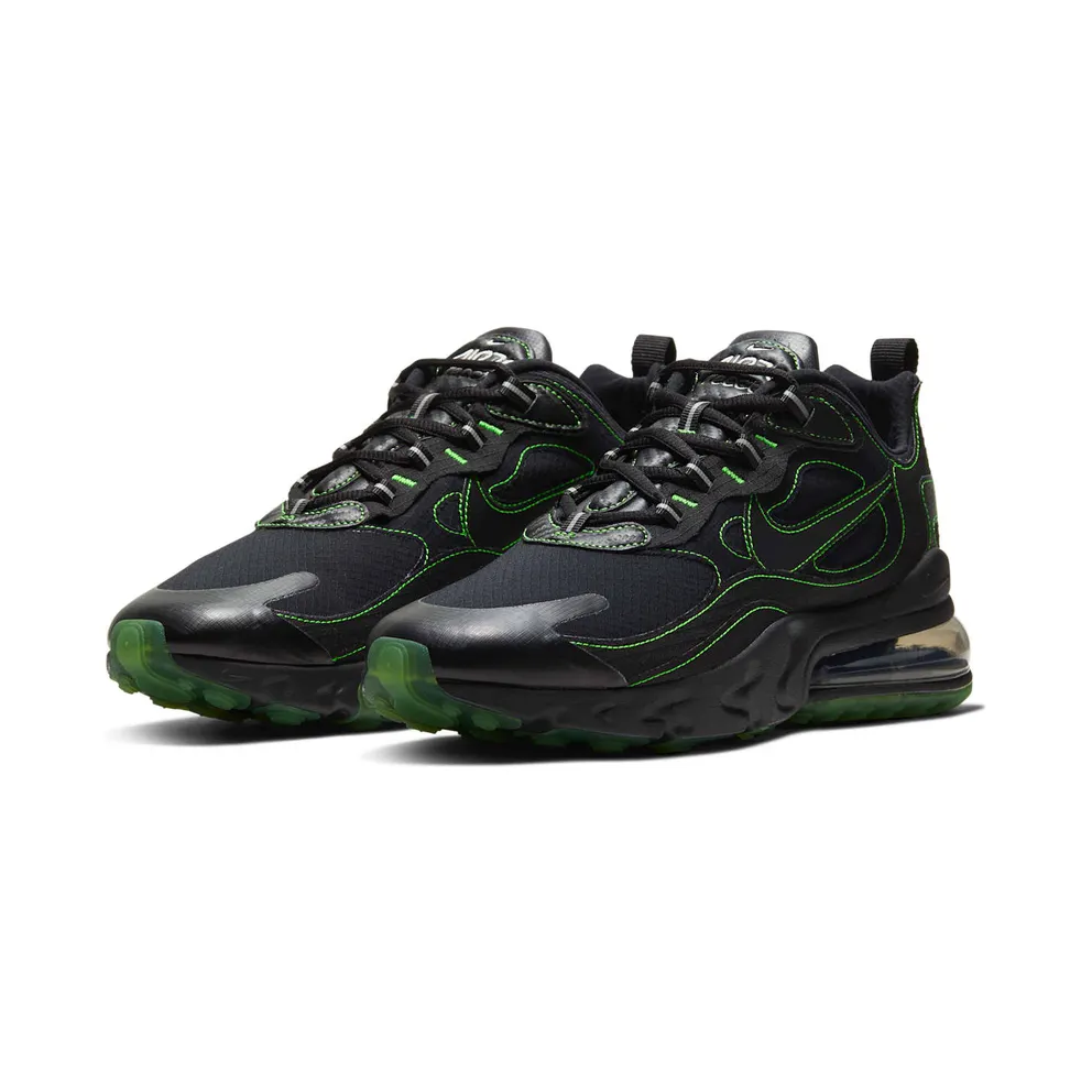 Nike Air Max 270 React Black Electric Green Black/Black-Electric Green (CQ6549-001)