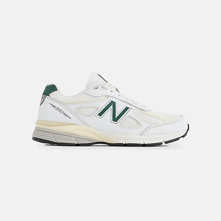 New Balance 990V4 “Made in the USA – White / Green” (U990TC4)