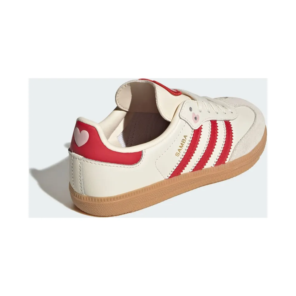 Adidas SAMBA OG Shoes Cream White / Better Scarlet / Gum (KI6681)