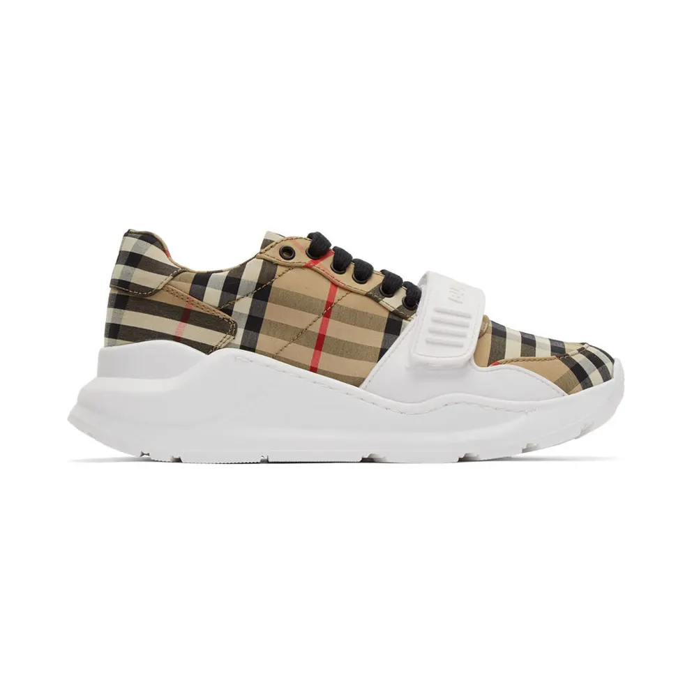 Burberry Beige Check Regis Sneakers (8020281)