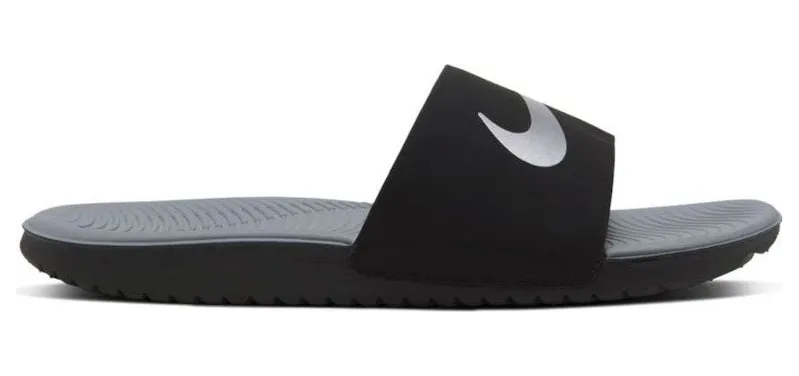Nike Kawa Slide Black Metallic Silver (GS/PS) (819352-009)
