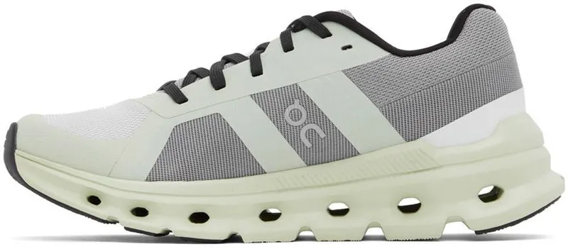 On Gray & Green Cloudrunner Low-Top (46.99019)