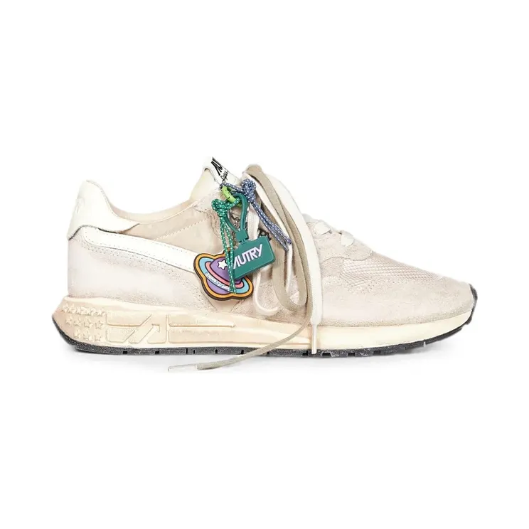 Autry Reelwind distressed-finish lace-up sneakers – Beige (WVLMYG03WOODSKWHT)