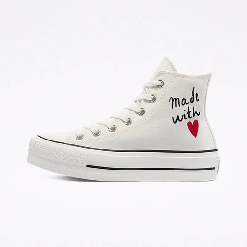 Converse Valentine’s Day Platform Chuck Taylor All Star High Top Vintage White/egret/black (571119C)