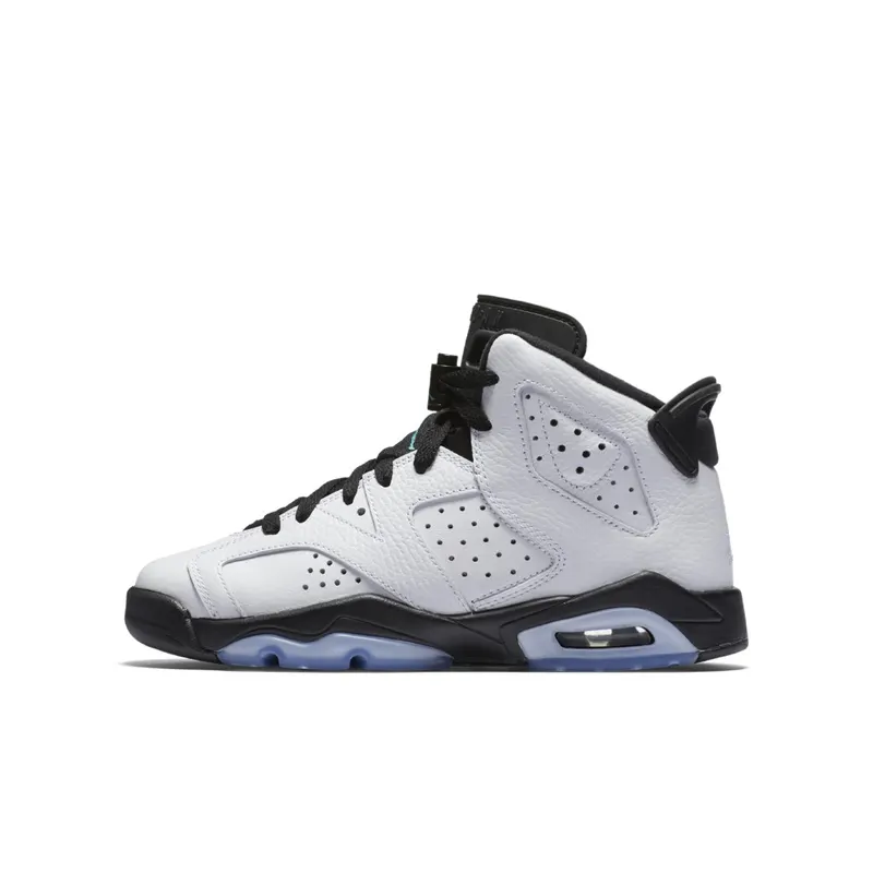 Jordan 6 Retro White Jade Black (GS) White/White-Hyper Jade-Black (384665-122)