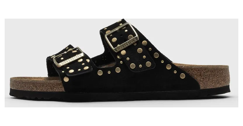 Birkenstock Arizona Rivets Suede Black