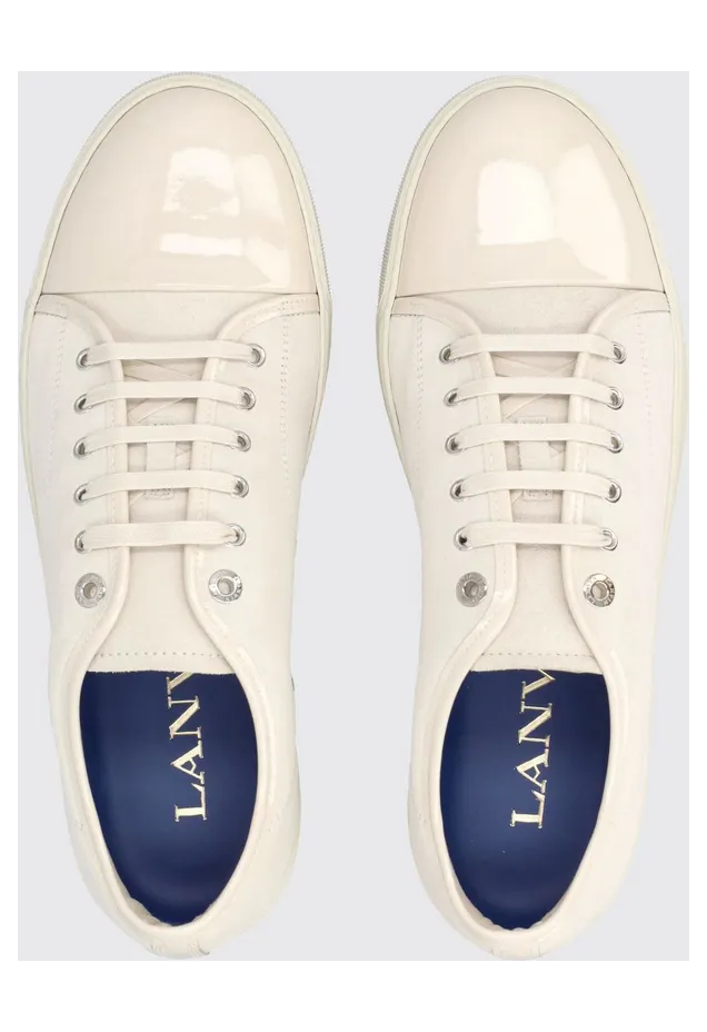 Lanvin DBB1 Low-Top Sneakers in Suede Calfskin with Rubber Sole Beige (FMSKDBB1VBAL07) (2)