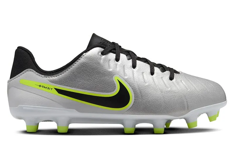 Nike Tiempo Legend 10 Academy FG/MG Metallic Silver Volt Black (DV4348-001)