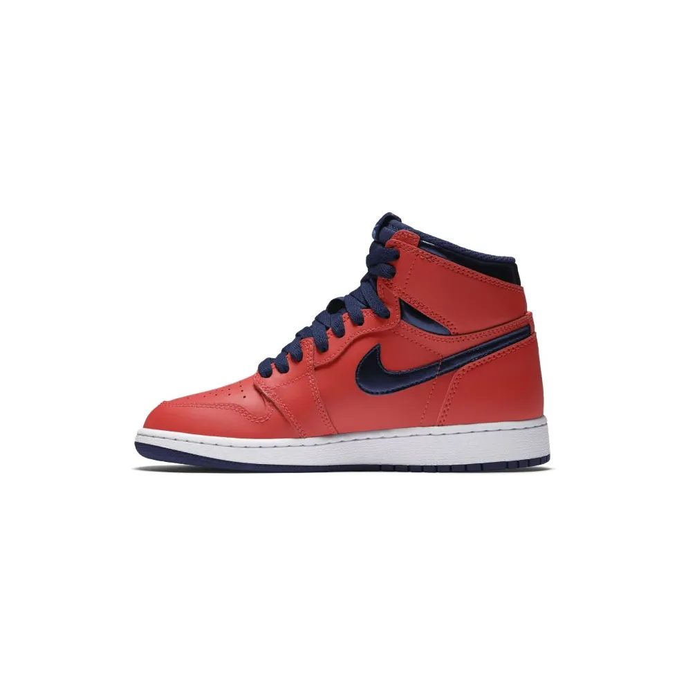 Jordan 1 Retro David Letterman (GS) Light Crimson/Midnight Navy-University Blue-White (575441-606)