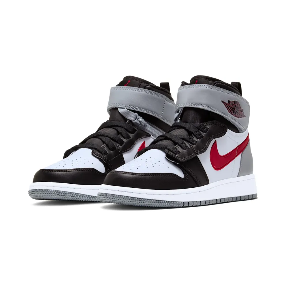 Jordan 1 Flyease Black Particle Grey Gym Red (GS) Black/White-Particle Grey-Gym Red (CT4897-002)