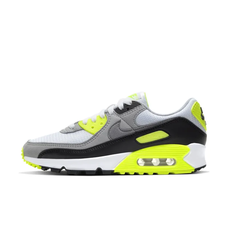 Nike Air Max 90 Recraft Volt (W) White/Particle Grey-Black-Volt (CD0490-101)