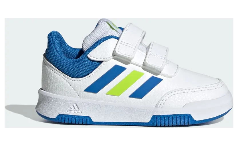 Adidas Tensaur met Klittenband Cloud White / Bright Royal / Solar Slime (JH9527)