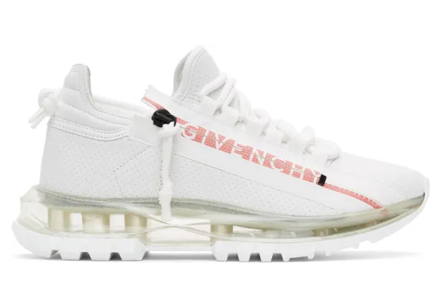 Givenchy White and Red Spectre Low Runner Sneakers (BE0019E0XH)