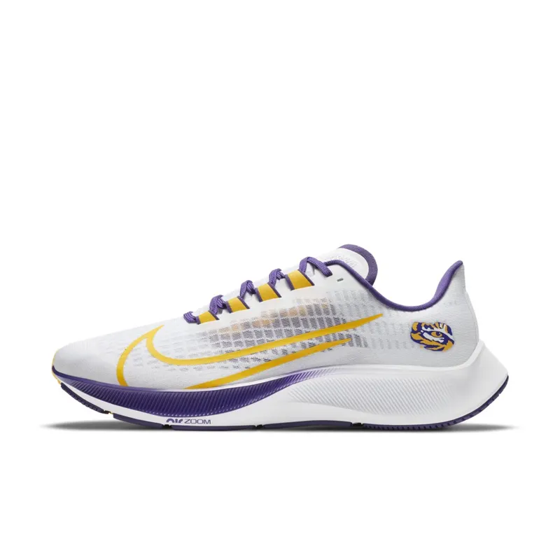 Nike Air Zoom Pegasus 37 LSU White/Pure Platinum-Court Purple-University Gold (CZ5383-100)