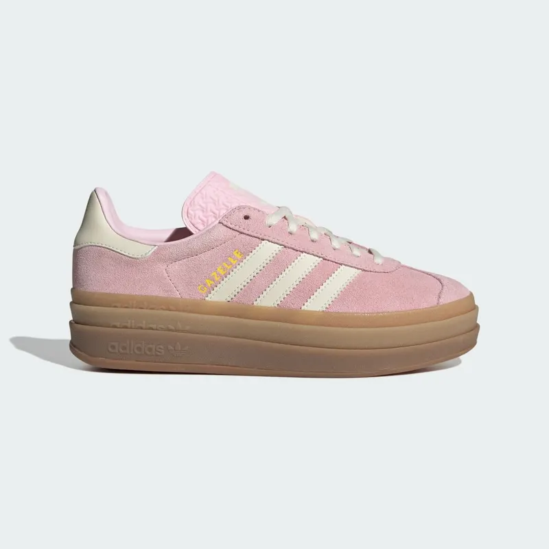 Adidas Gazelle Bold Clear Pink / Cream White / Gold Metallic (JQ7777)