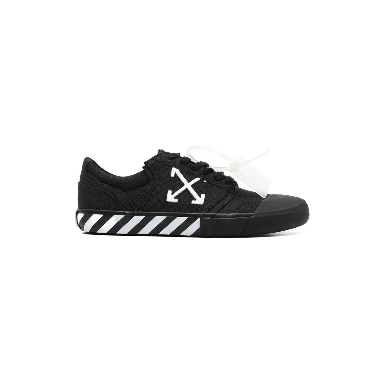 OFF-WHITE Vulc Undercut Low Canvas Black White (OMIA2A2F25FAB0011001)