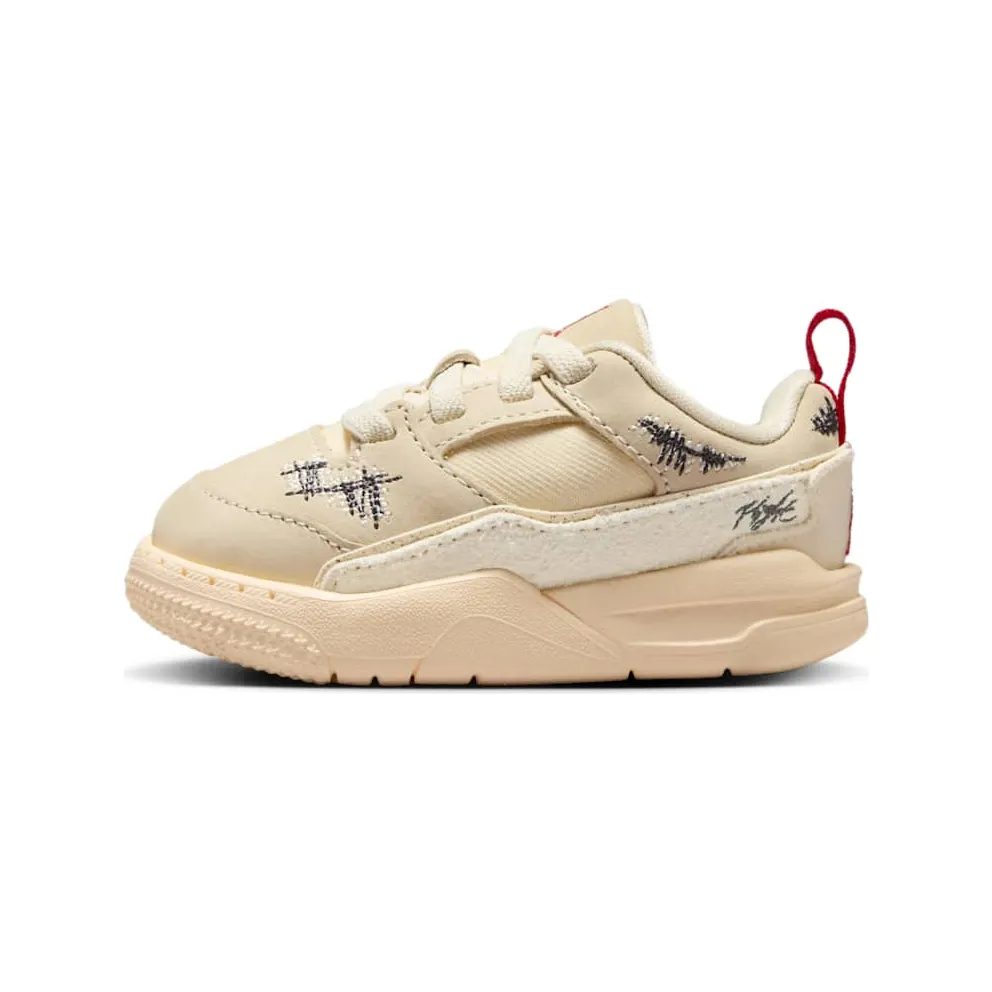 Jordan Flight Court Who Decides War “Coconut Milk / Muslin / Off-Noir / Varsity Red” (HQ2959-100)