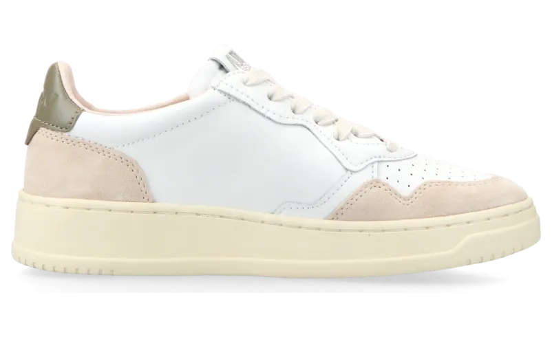 Autry Medalist Low W (leat / suede white / cvrt green) – AULWLS77 (3)