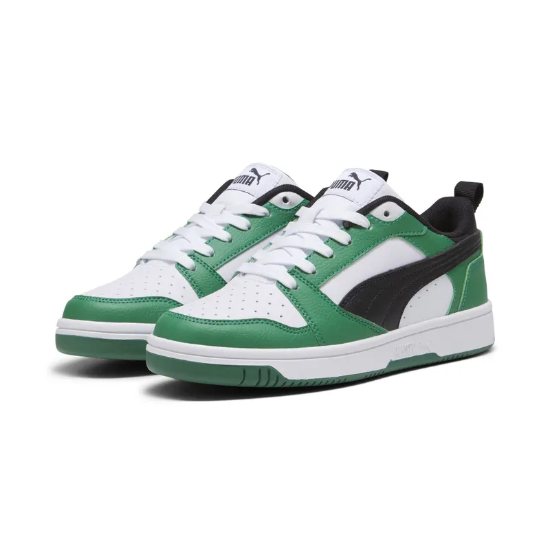 Puma Rebound V6 Lo “Puma White / Puma Black / Archive Green” (393833_05)