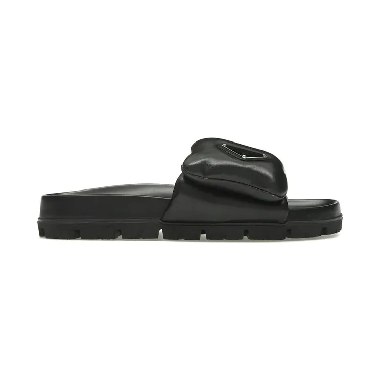 Prada Soft Padded 20mm Slide Sandal Black Nappa Leather (1XX648_2DL8_F0002_F_020)