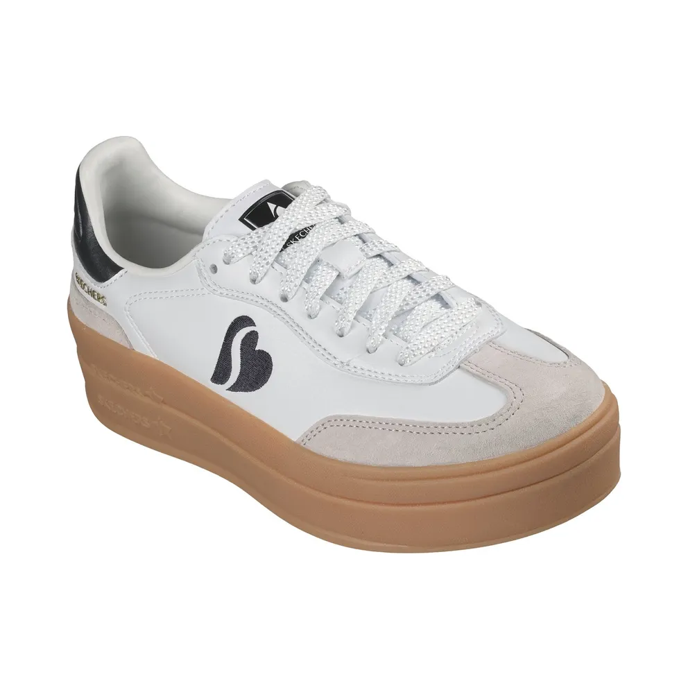 Skechers Academy HI – Stacked Hearts Sneaker White/Black