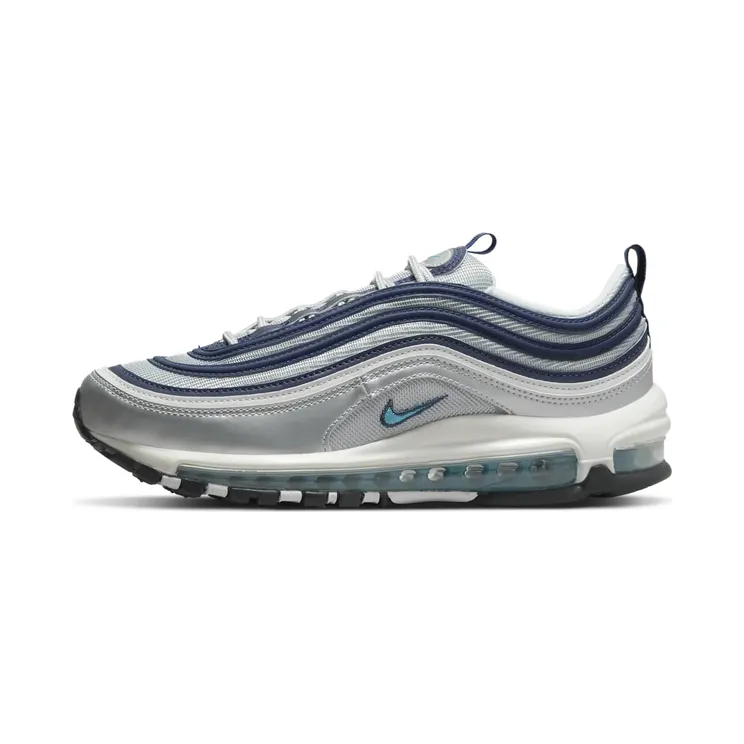 Nike Air Max 97 “Metallic Silver / Midnight Navy / Black / Chlorine Blue” (DQ9131-001)