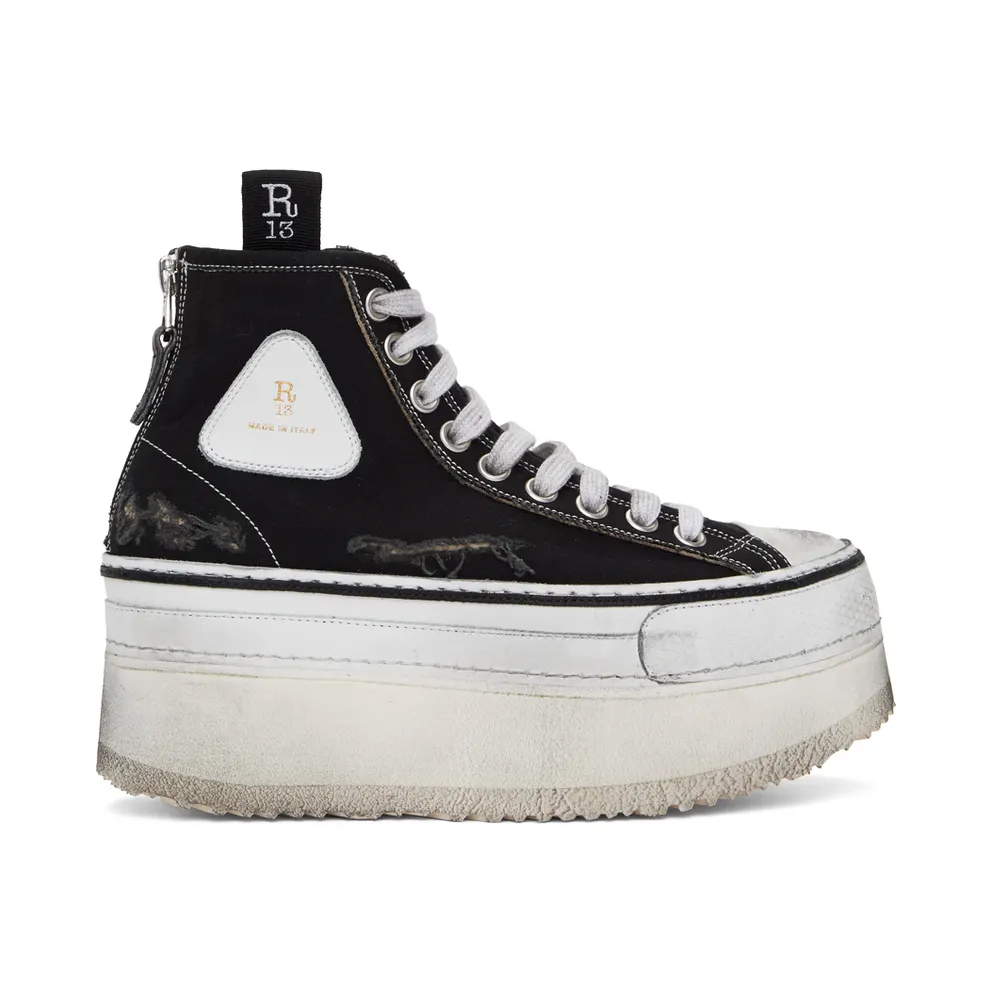 R13 Black Platform High-Top Sneakers (R13S0070-001)