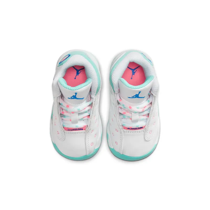 Jordan 13 Retro White Soar Green Pink (TD) White/Soar-Green-Pink (684802-100)