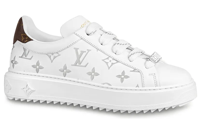 Louis Vuitton Time Out Debossed Monogram Leather White Silver (W) (1A9HBD)