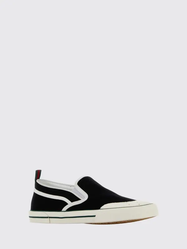 Gucci Abstract-Pattern Canvas Slip-On with Elasticated Inserts Black (854437FAFS51091)