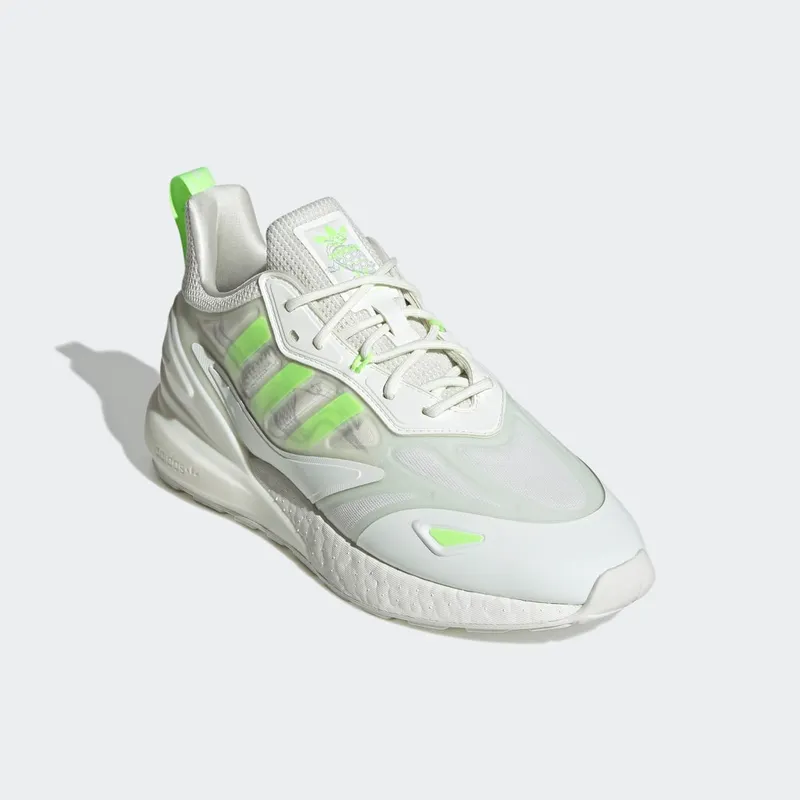 Adidas ZX 2K Boost 2.0 White Tint / Signal Green / Grey Two (GY3494)