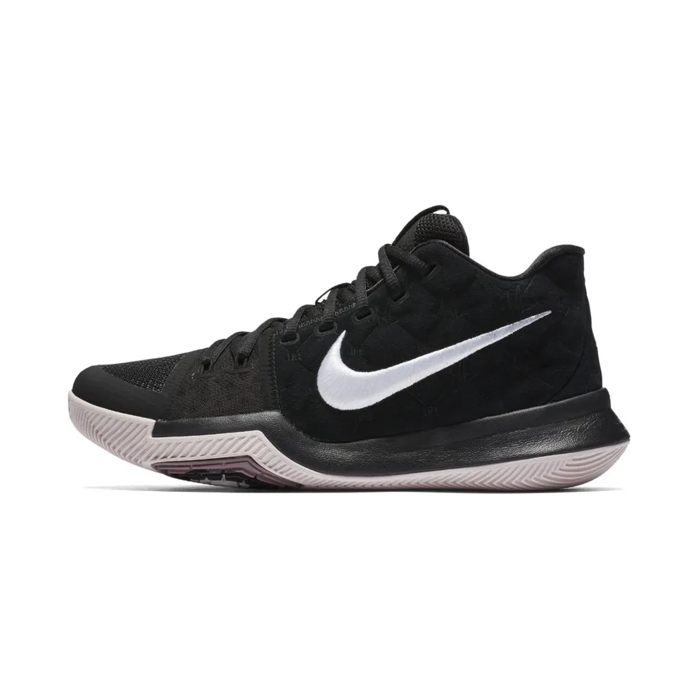Nike Kyrie 3 Black Suede Black/White-Silt Red (852395-010)