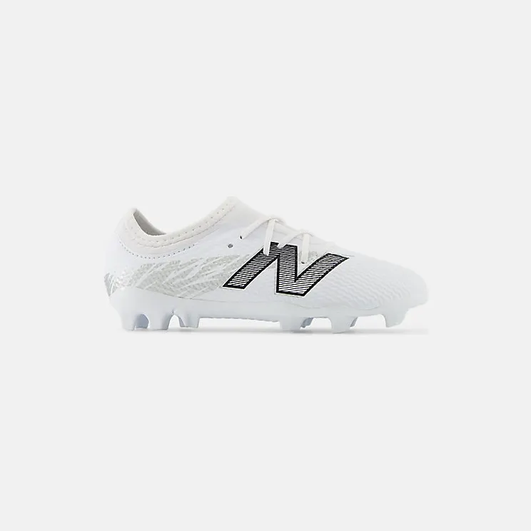 New Balance Furon V8 Team Junior FG White Metallic Silver Black (PS/GS) (SJF3FWG8)