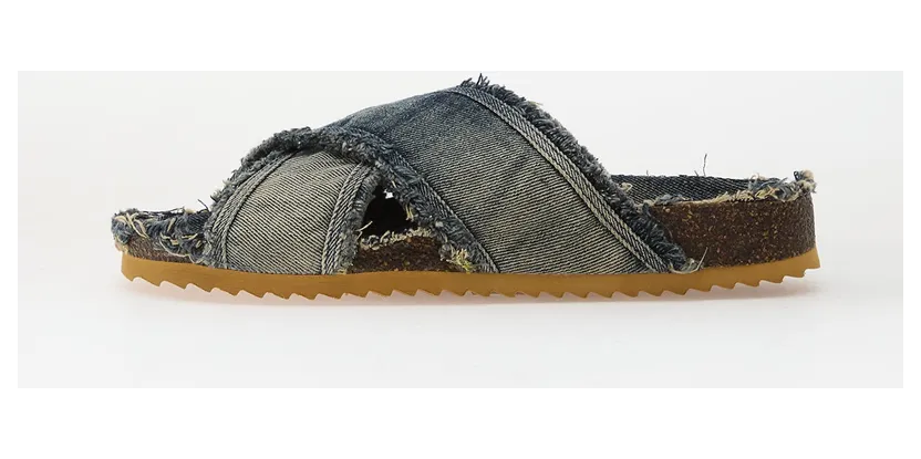 Diesel Ausgefranste D-Woodstock Cross Sandalen “Blue” (Y03756P8093)