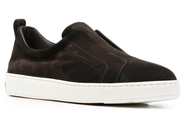 Santoni Victory Suede Slip-on “Brown” (MBCD22211BART SE2T60) (3)