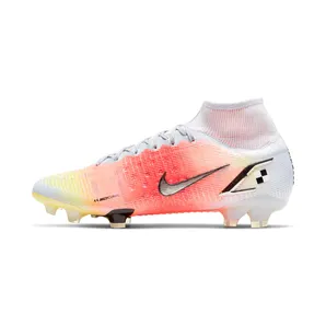Nike Mercurial Dream Speed Superfly 8 Elite FG “White / Pure Platinum / Bright Mango / Metallic Silver” (CV0959-108)