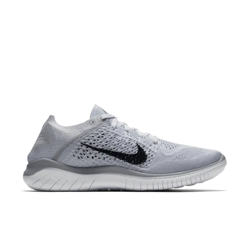 Nike Free RN Flyknit 2018 White Pure Platinum (W) White/Black-Pure Platinum (942839-100)