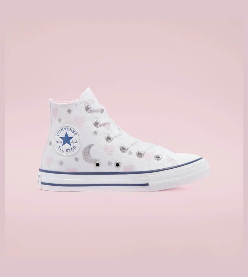 Converse My Wish Chuck Taylor All Star High Top White/pink/silver (671094C)