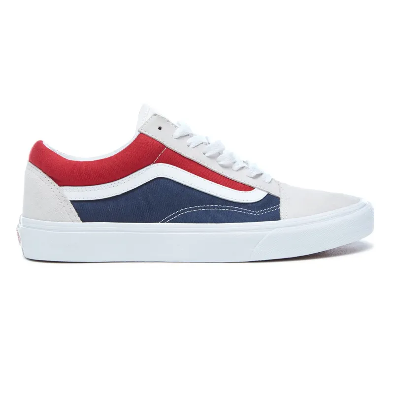 Vans Old Skool Retro Block White/Red-Dress Blues (VN0A38G1QKN)