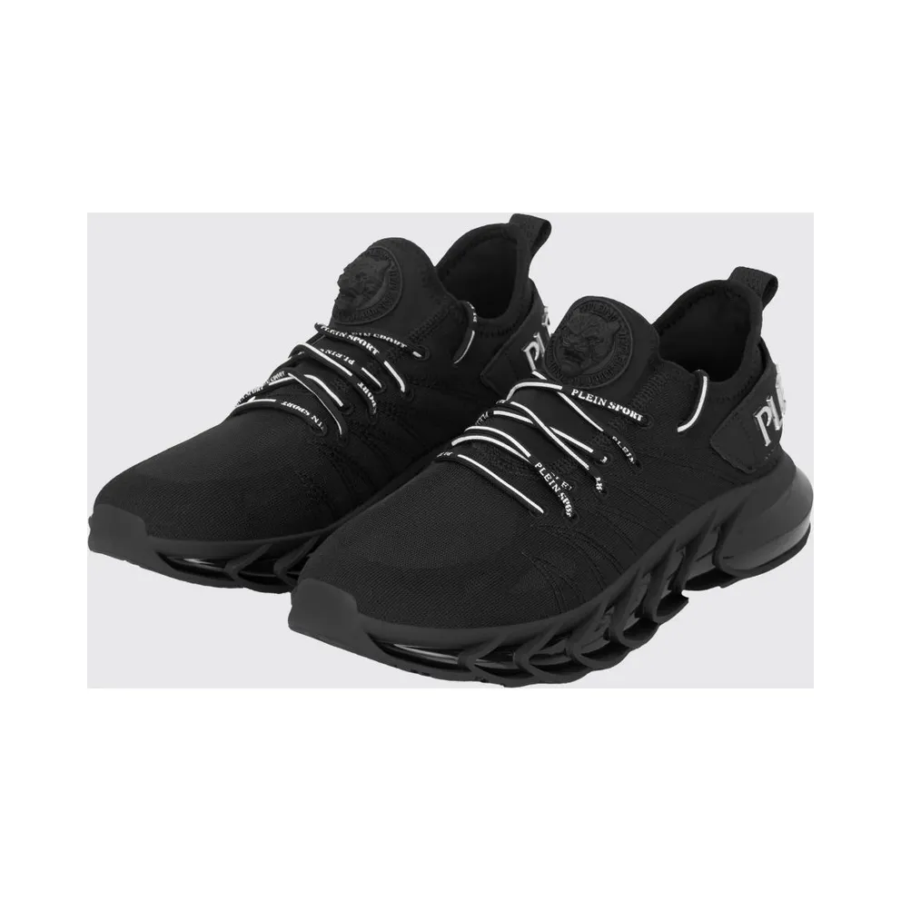 Plein Sport Low-Top in Mesh with Applied Logo and a Rear Pull Tab Black (FABSUSC0344STE003N02)