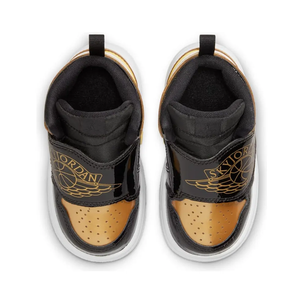 Sky Jordan 1 Mid Black Metallic Gold White (DV6068-071)