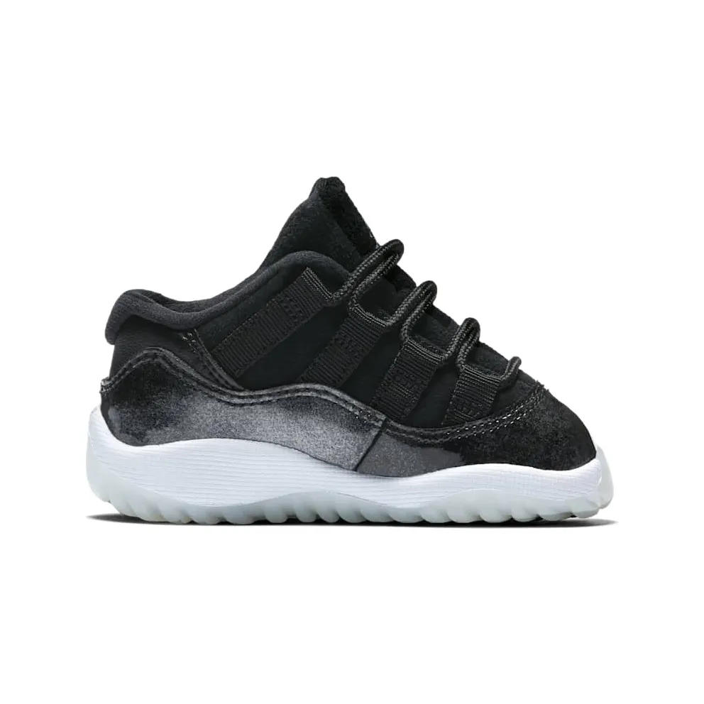 Jordan 11 Retro Low Black Metal Silver White (505836-010)